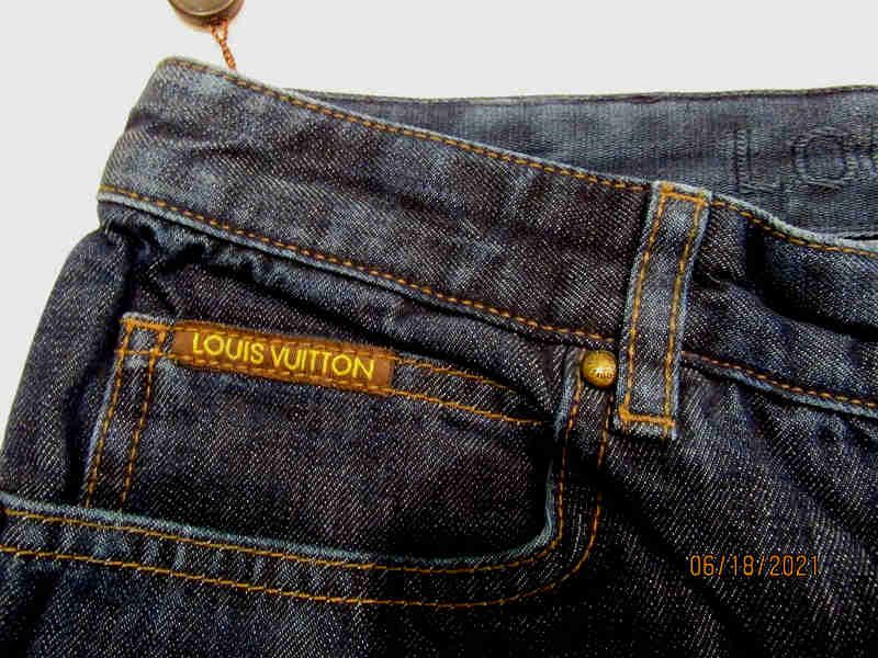 Louis Vuitton Slim Dark Blue Jeans For Man